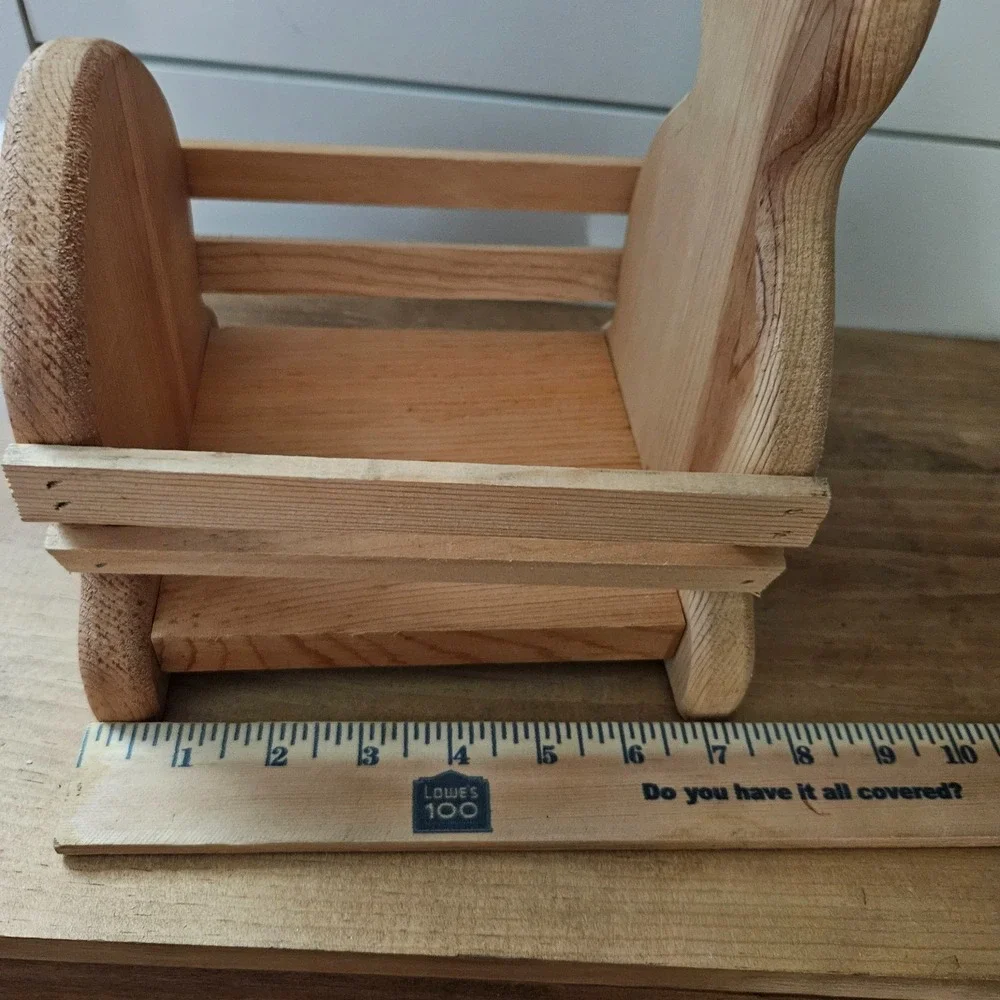 Vintage Camel Wood Products Wooden Bunny Basket Crate Easter Rabbit Decor